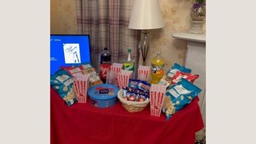 Crieff care home Residents enjoy cinema night